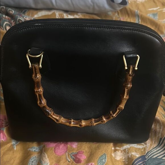Authentic GUCCI Black Handbag with Bamboo Handles - Picture 1 of 7